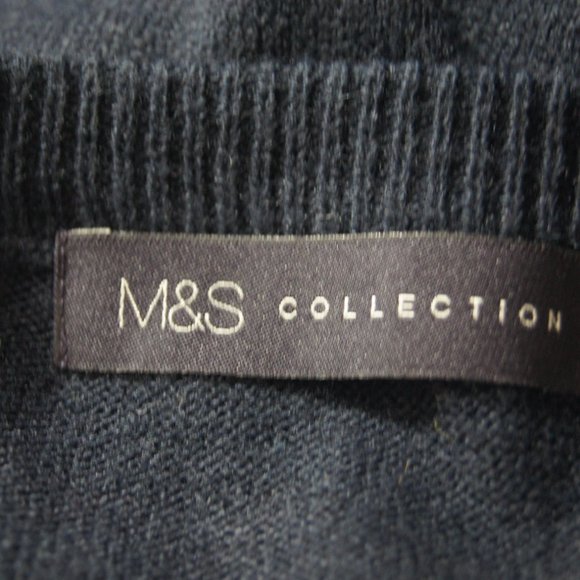 M&S COLLECTION MARKS SPENCER Black CHRISTMAS POM POM Alpaca JUMPER TOP X-Large - Picture 6 of 6